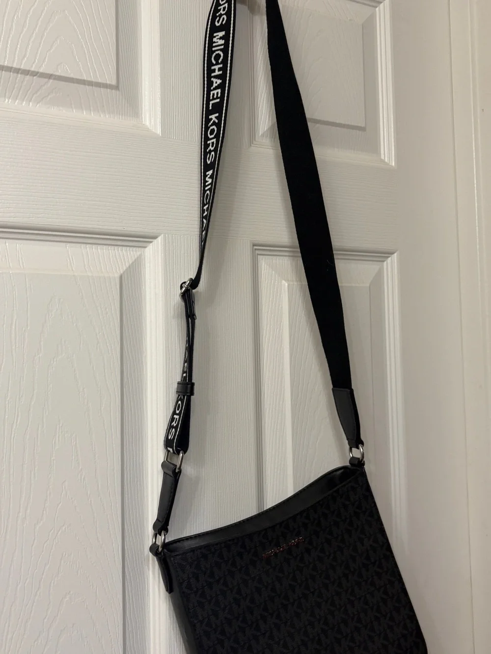 Michael Kors Black Signature Messenger Bag with Subtle Logo